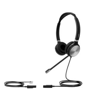 YHS36-Dual (binaural) Quick Disconnect headset - Compatible with phones that have RJ9 jack (1308021)