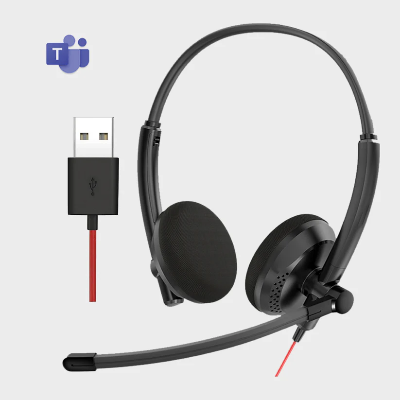 LIVEY 410DM ENC USB Headset, Optimized for MS Teams, UC