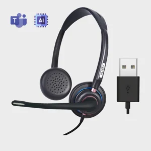 LIVEY 815DM AINC USB Headset, Optimized for MS Teams, UC
