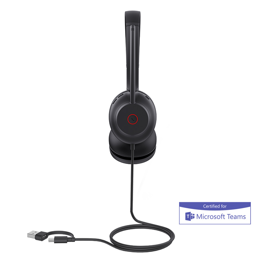 UH35 Dual Teams USB-C/A - Yealink USB Wired Headset with USB-C and USB-A for Microsoft Teams  1308163