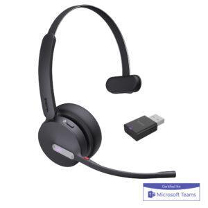 WH64 Hybrid Mono Teams - Wireless Mono headset with a DECT dongle for portable hybrid working - Certified for use with Microsoft Teams (No charging cradle) 1208687