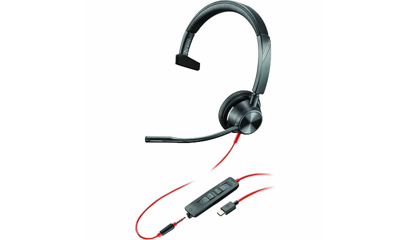 Poly Blackwire 3310 Headset +USB-C/A Adapter TAA (8M3U0AA#ABA)