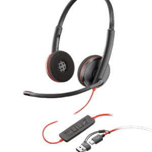 Poly Blackwire 3220 Stereo USB-C Headset +USB-C/A Adapter (Bulk) 8X228A6