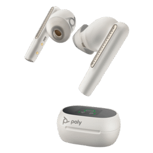 Poly Voyager Free 60+ UC White Touchscreen Charge Case for BT700 USB-A Adapter (8L587AA)