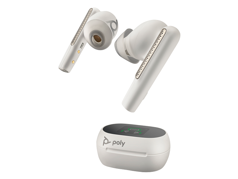Poly Voyager Free 60+ UC White Touchscreen Charge Case for BT700 USB-A Adapter (8L587AA)