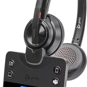 Poly Savi 8420 Office Stereo Microsoft Teams Certified DECT Headset (Desk Phone + PC + Mobile) 8L7F6AA