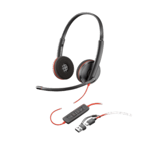 Poly Blackwire 3210 Monaural USB-C Headset +USB-C/A Adapter (8X214AA)