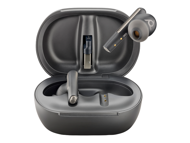 Poly Voyager Free 60+ UC Black Touchscreen Charge Case for BT700 USB-C Adapter (8L586AA)